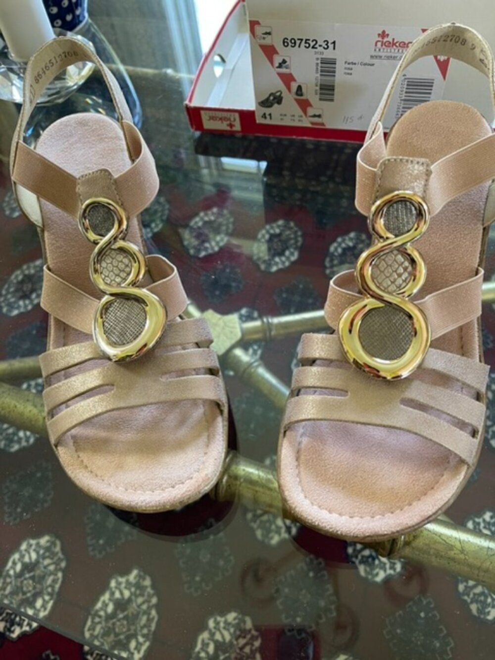 Rieker Women's Rose Leather Sandals